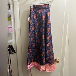 Sustainable fashion sari wrap skirt
